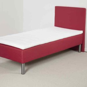 Lea Gold boksmadras 90 x 190 cm med gavl, ben og topmadras Beige 6 cm koldskum