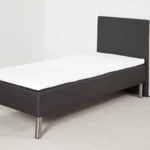 Lea Gold boksmadras 90 x 220 cm med gavl, ben og topmadras Rød 6 cm koldskum