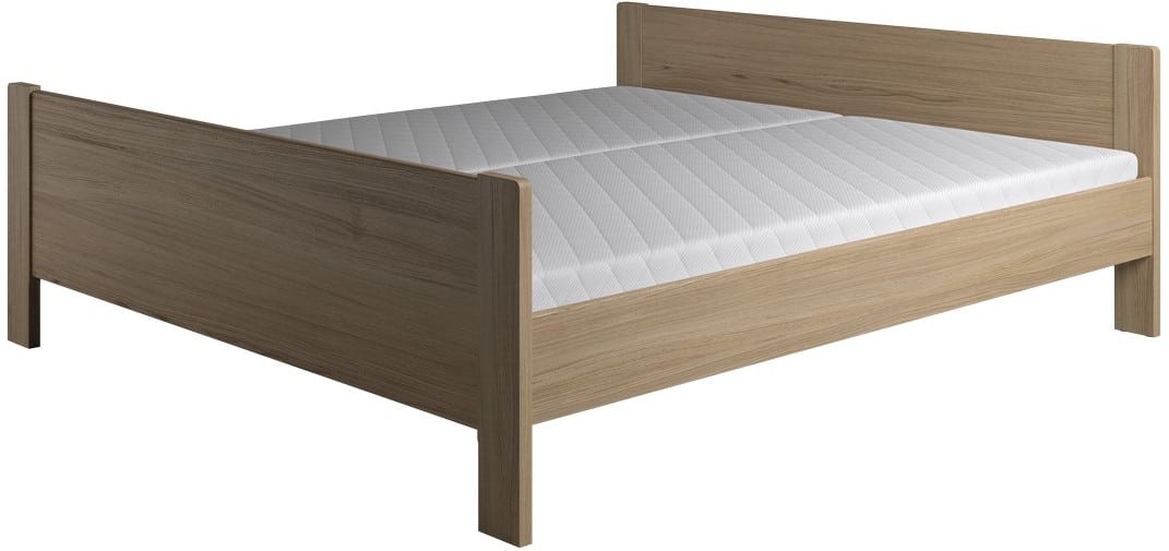 Krone seng med 2 gavle som enkelt og dobbeltseng bredde fra 70-180 cm og længde fra 190-210 cm. 180 cm Egefiner 210 cm