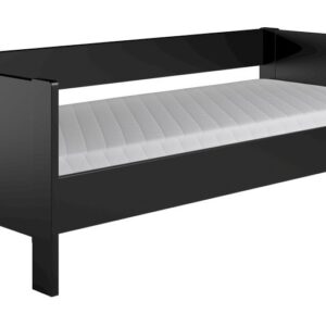 Krone seng med 2 gavle som enkelt og dobbeltseng bredde fra 70-120 cm og længde fra 190-210 cm. 70 cm Sort 190 cm